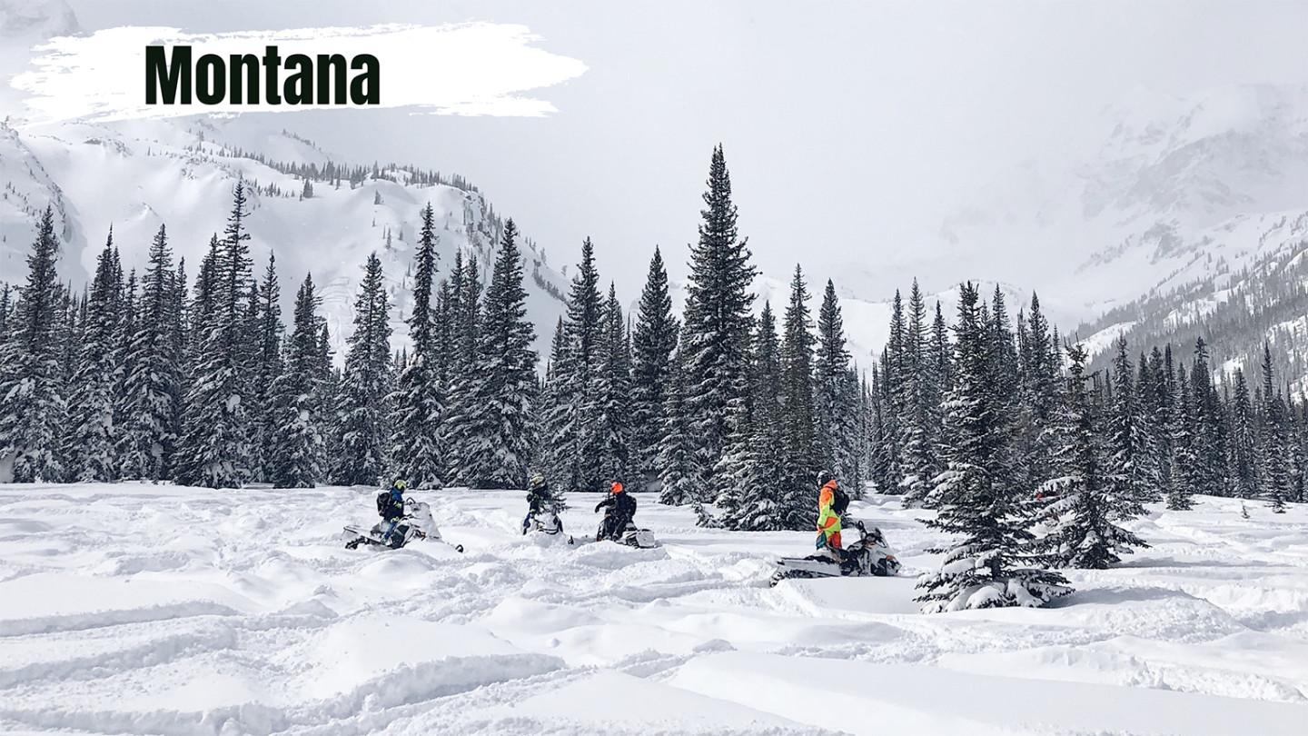 Best places to snowmobile in Montana